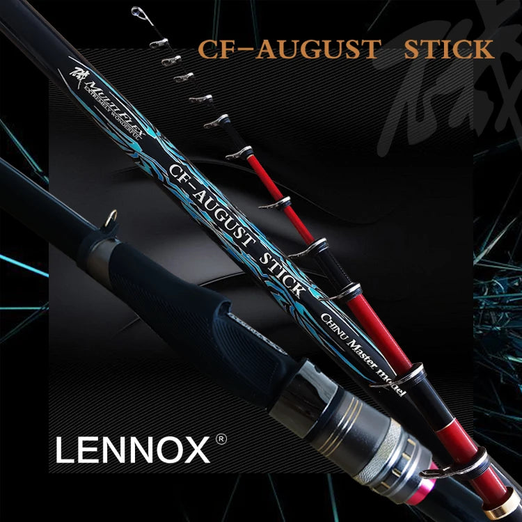 LENNOX AUGUST Rock Fishing Rod – 4–5m | Ultralight Carbon Fiber | Telescopic | Spinning | Ocean/Rock Use (400/500) - Cast And Catch