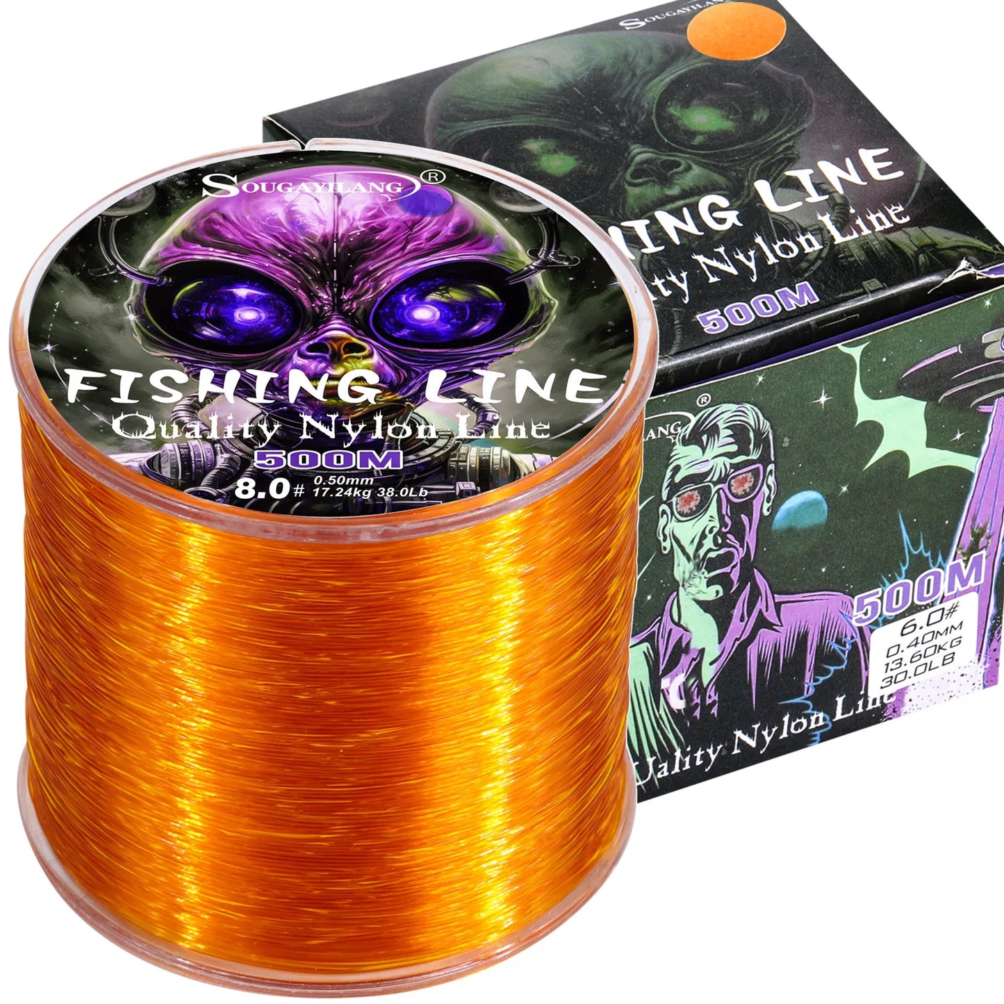 Sougayilang 500m Nylon Fishing Line – 7–38lb Max Drag | Super Strong | Japan Monofilament | Freshwater & Saltwater - Cast And Catch