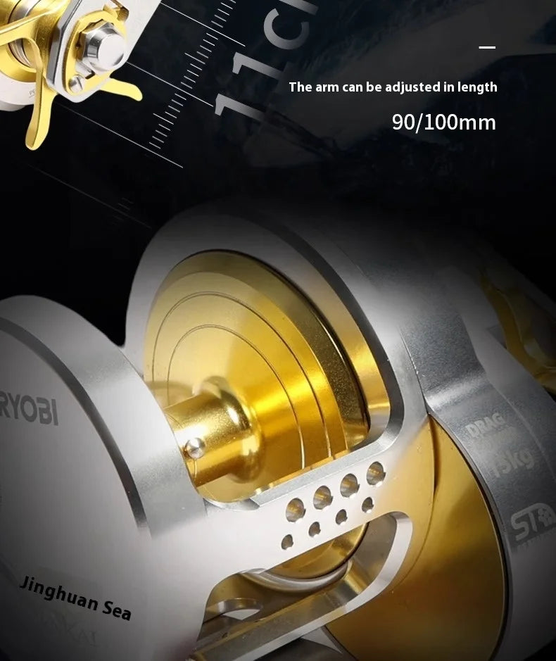 Ryobi/Liyoubi GM500 Dream Boat Reel – Aluminum Body | Iron Plate Slow Shake | Corrosion-Resistant | Sea/Power Fishing - Cast And Catch