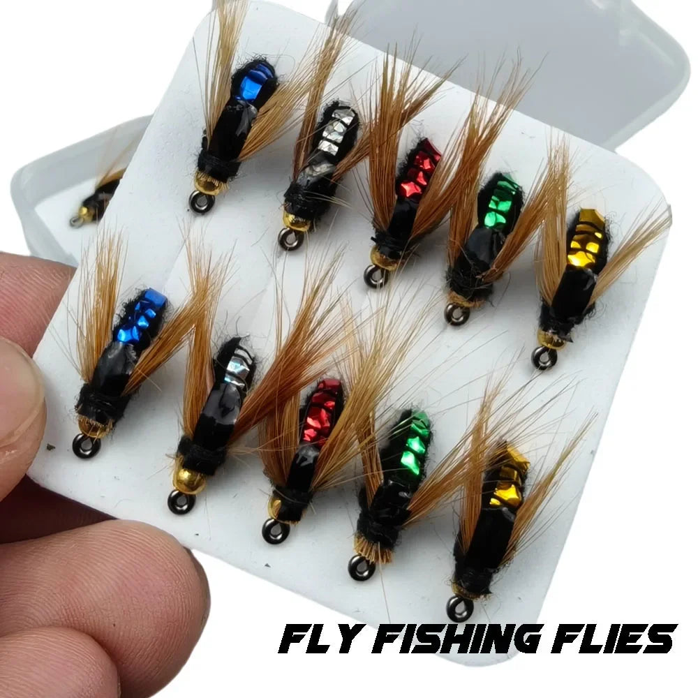 Fly Fishing Lure Set – 10/30/50pcs Handmade Flies | Assorted Artificial Bait with Sharp Hooks for Bass, Trout & Salmon - Cast And Catch