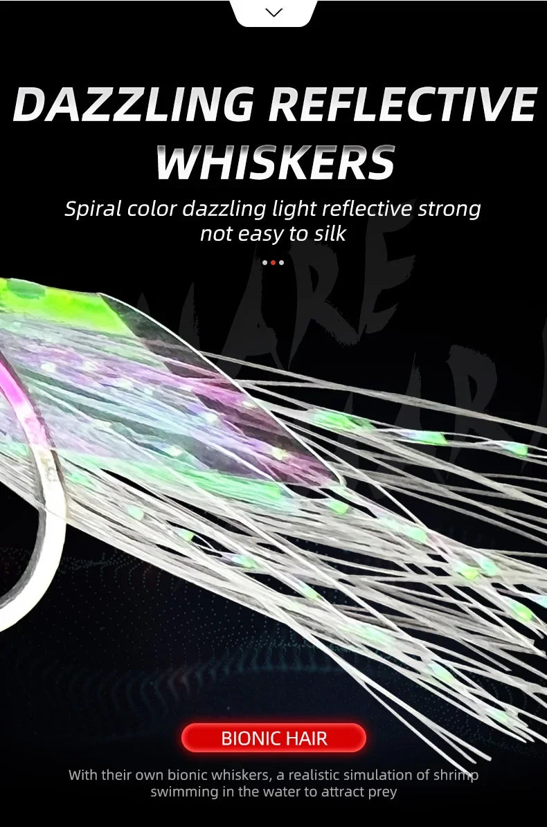 5-Hook Sabiki Rig – Real Fish Skin | Glow-in-the-Dark Flash | Saltwater Bait Rig for Mackerel - Cast And Catch