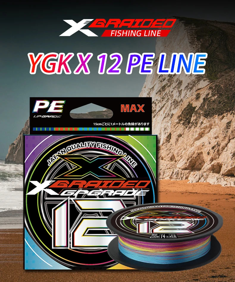 OBSEQUIO X12 Strands Braided PE Fishing Line – Freshwater & Saltwater | Japan YGK Multifilament Wire - Cast And Catch