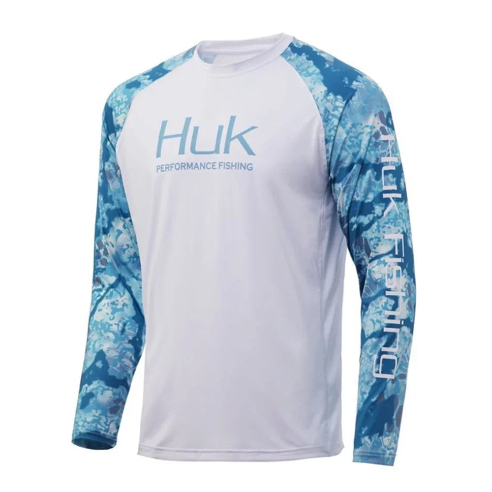 HUK Long Sleeve Fishing Shirt – UV Protection UPF50 | Men’s Outdoor Summer Jersey | Breathable Performance Fishing Clothing - Cast And Catch