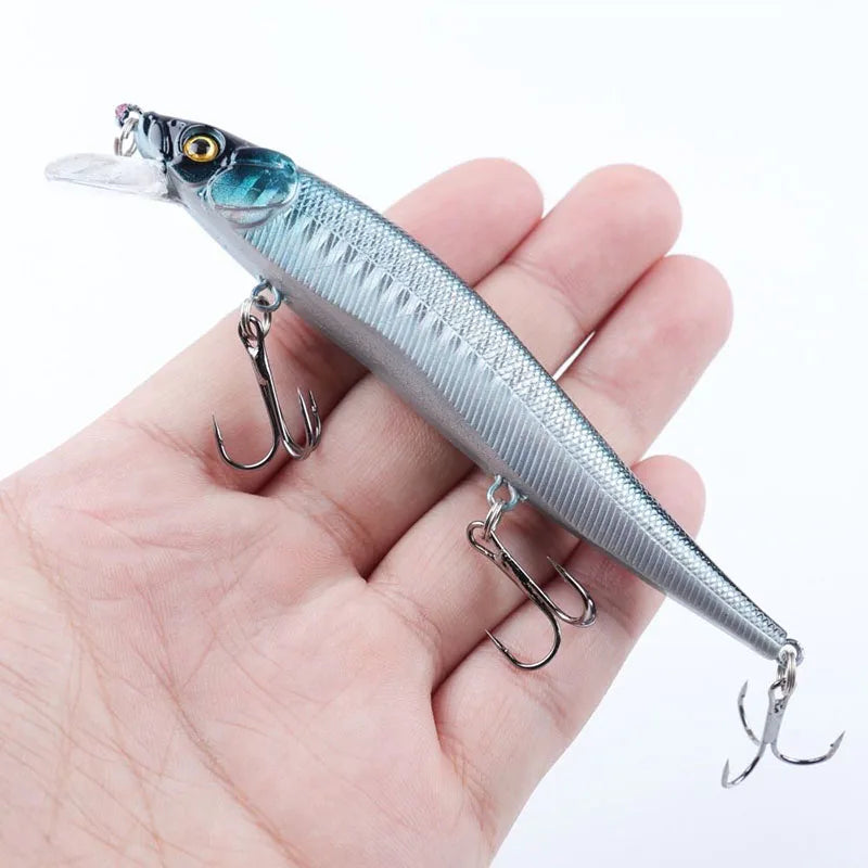 Fishing Lure – 11.5cm, 14g | Artificial Bionic Swing Hard Bait | 3D Eyes & Hooks | Carp, Bass & Pike | 5/10pcs - Cast And Catch