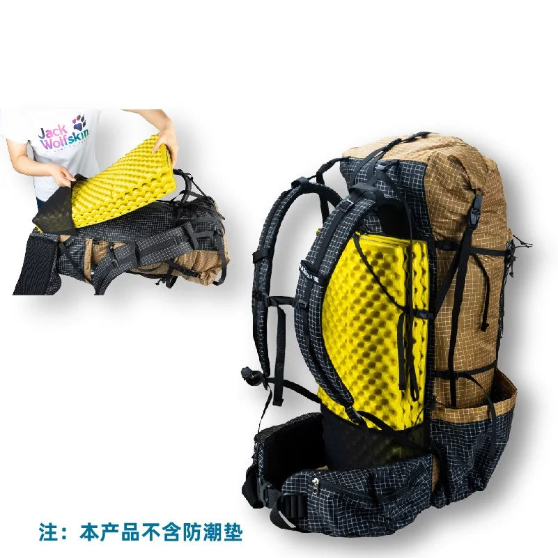FLAME'S CREED Qi Dian Pro Backpack – 40+16L Ultralight | Frameless Travel, Camping & Hiking Outdoor Pack - Cast And Catch