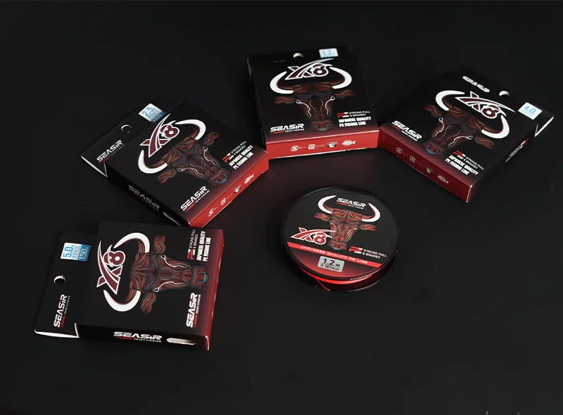 Seasir RedBull 8-Strand Braided PE Fishing Line – 150m, 0.8–5.0mm, 12–50lb | Japan Quality Multifilament Main Line - Cast And Catch