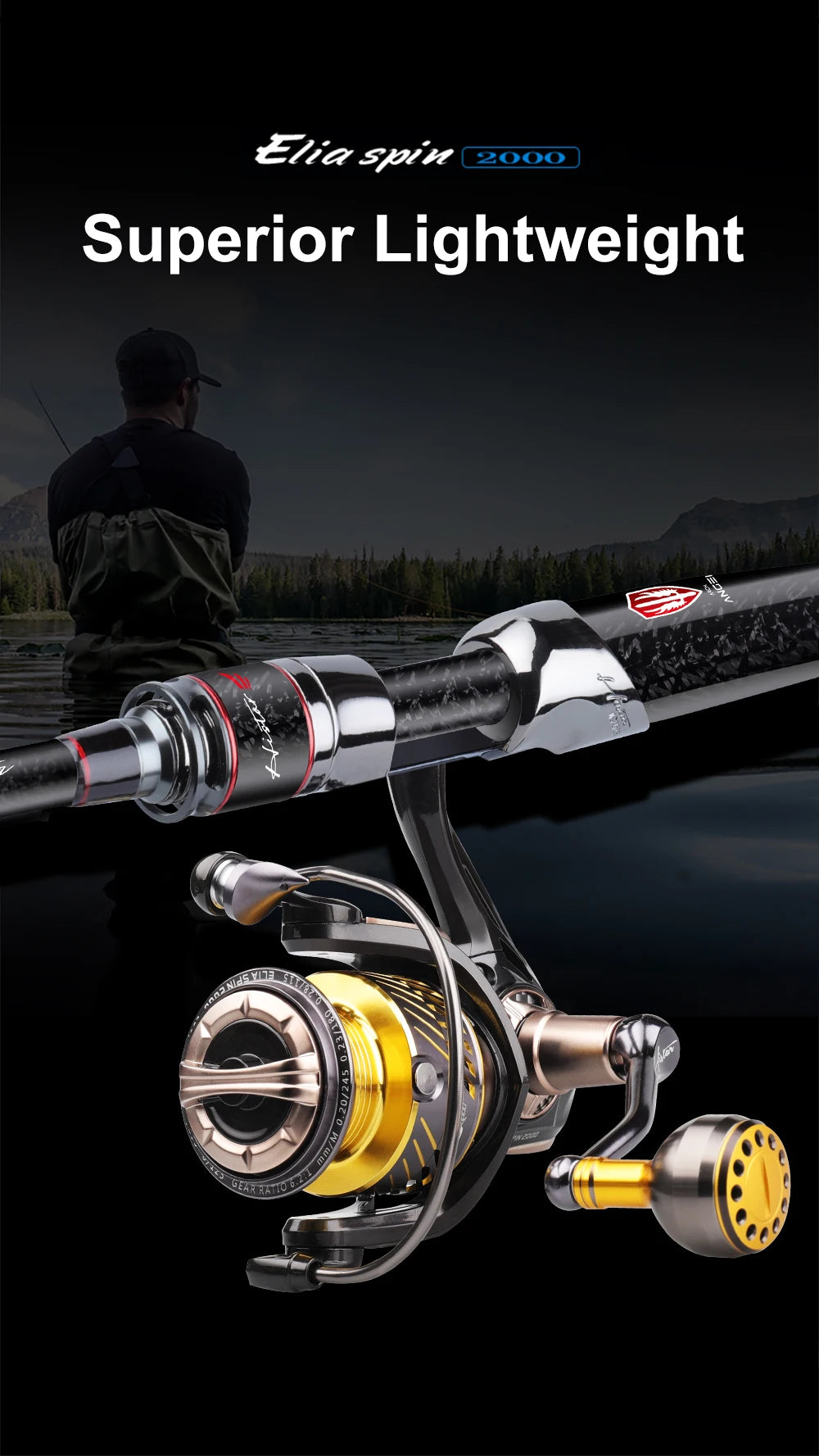 Histar Archangel Rod & Reel Combo – Ultra-Grade High Carbon | Organic Whole Handle | Fuji K SIC Guides | Spinning & Baitcasting - Cast And Catch