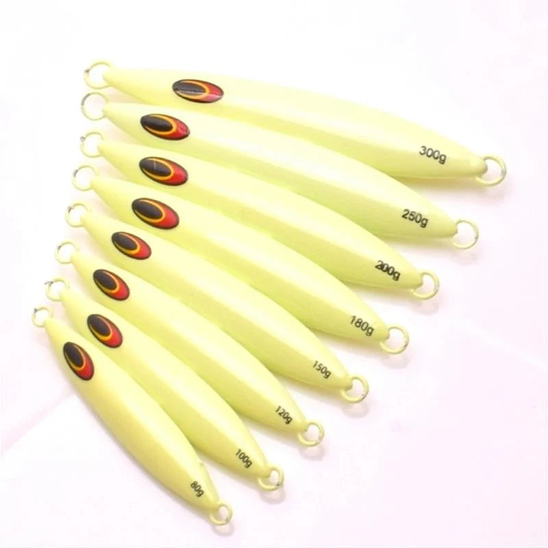 Fishing Board Lures – Slow Swing Metal Dither & Glow | Large Metal Jigs | Hard Lures | Fishing Accessories - Cast And Catch