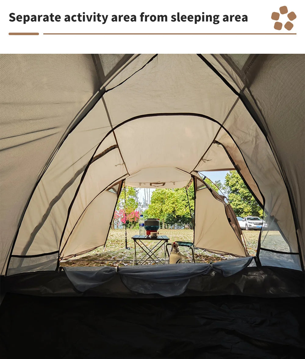 Fireproof Hot Tent – 2 Person Waterproof Dome | Stove Jack & Snow Skirt | Camping, Hiking, Hunting | 4-Season Winter Use - Cast And Catch