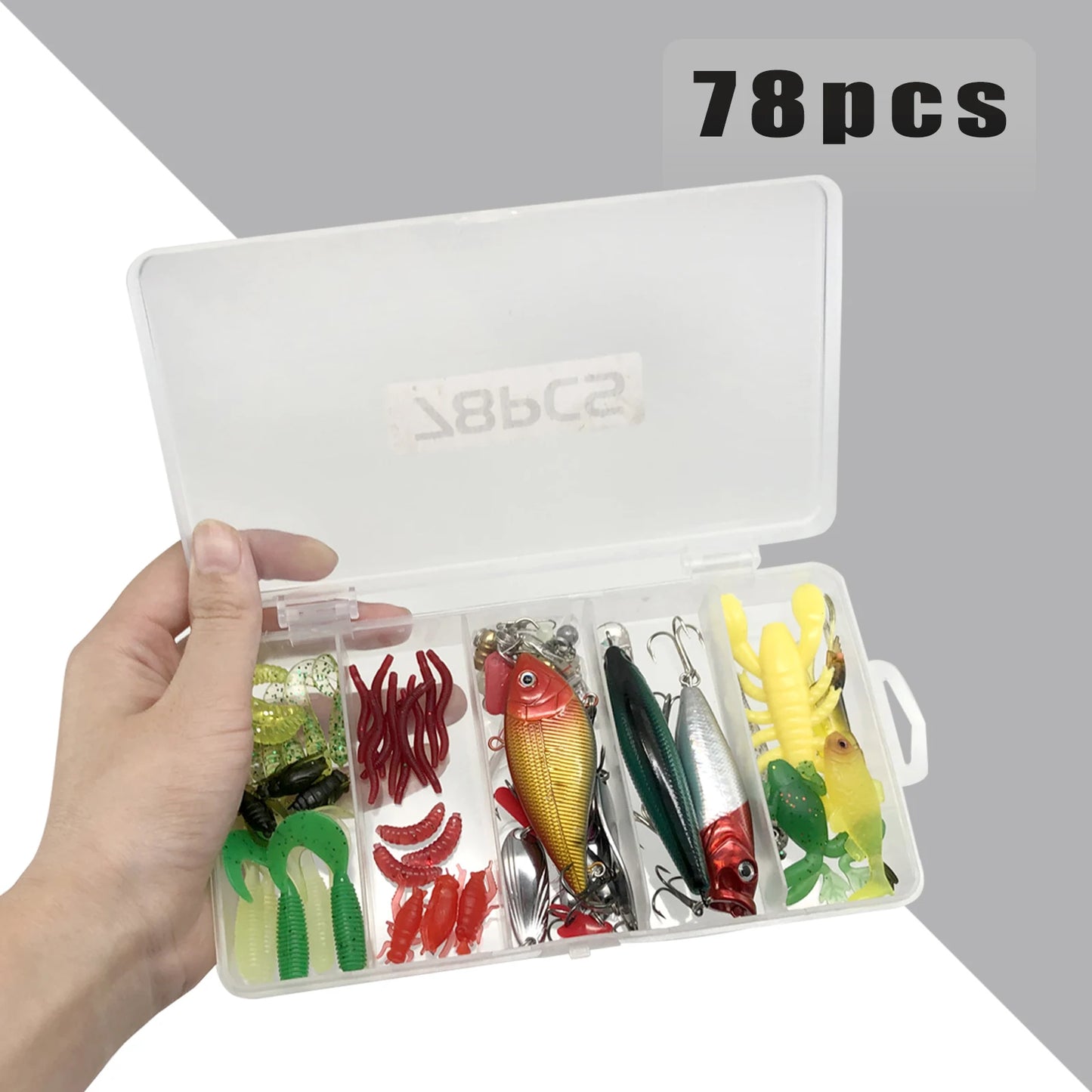 78/122/284pcs Fishing Lure Kit – Topwater Baits | Bass, Trout & Salmon | Fishing Accessories - Cast And Catch