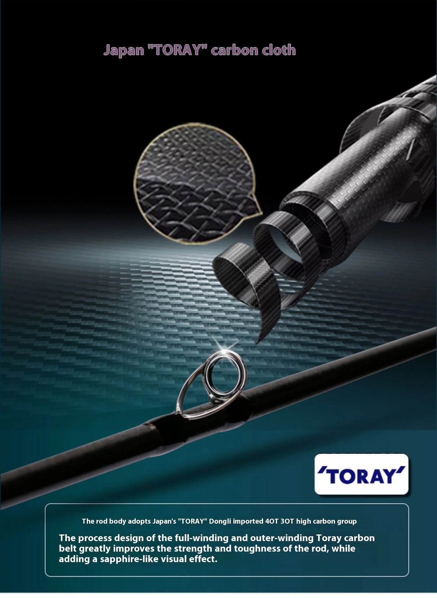 Haibo 2.5m Lightweight High-Elastic Carbon Fiber Fishing Rod | Long-Distance Lure Fishing | Reservoir & Lake Use - Cast And Catch
