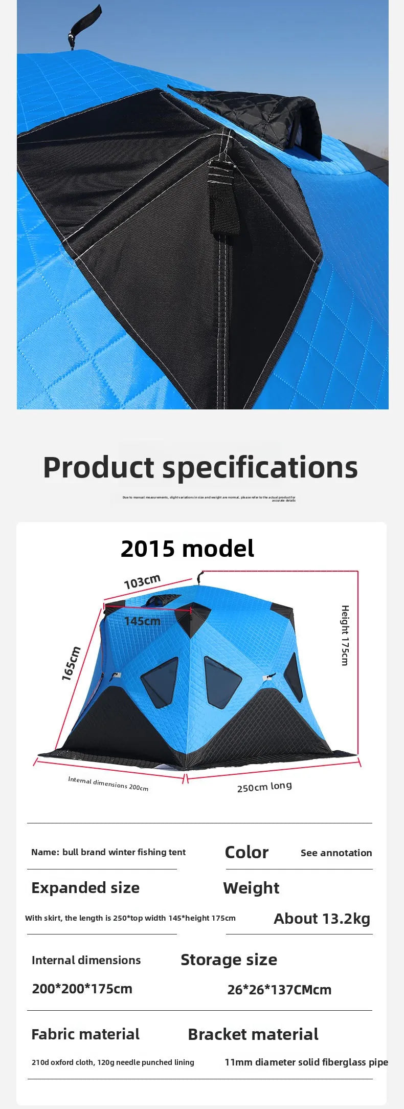Winter Ice Fishing Tent – Thickened Cotton | Outdoor Camping | Warm, Cold- & Windproof | Winter Fishing Equipment - Cast And Catch