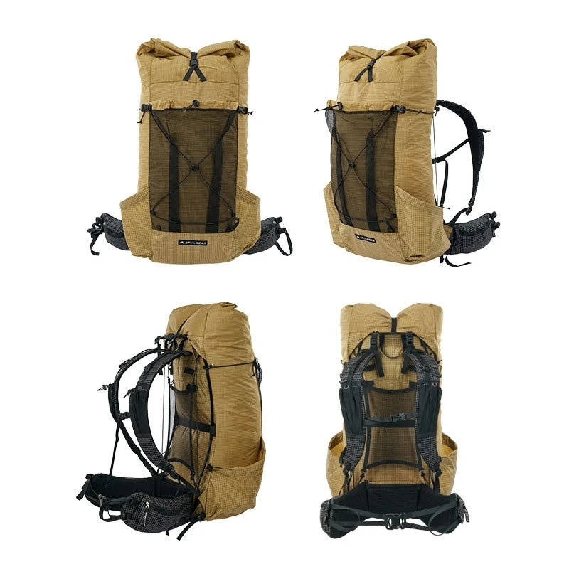 3F UL GEAR TianShan Backpack – 35+10L Ultralight | 70D/210D Dyneema | Large Capacity, Waterproof | Outdoor Camping, Hiking & Climbing - Cast And Catch
