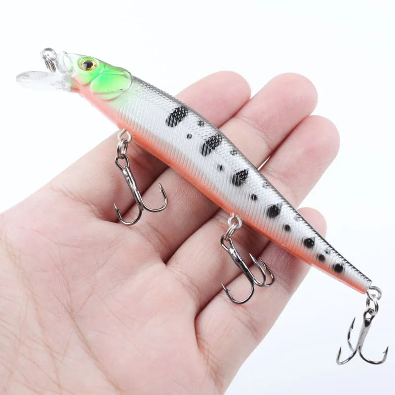 Fishing Lure – 11.5cm, 14g | Artificial Bionic Swing Hard Bait | 3D Eyes & Hooks | Carp, Bass & Pike | 5/10pcs - Cast And Catch