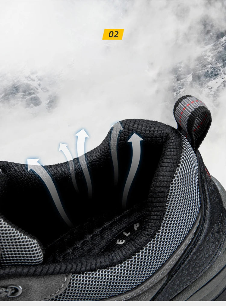 Men’s Hiking Shoes – Lightweight, Non-Slip & Waterproof | Comfy Mountain Climbing Sneakers | Wear-Resistant & Sporty - Cast And Catch