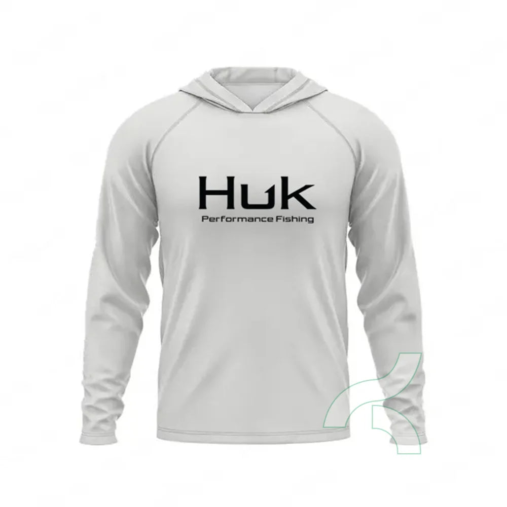 HUK Fishing Hooded Shirt – UPF50+ | Long Sleeve | Breathable & Quick-Dry | Sun Protection Fishing Apparel - Cast And Catch