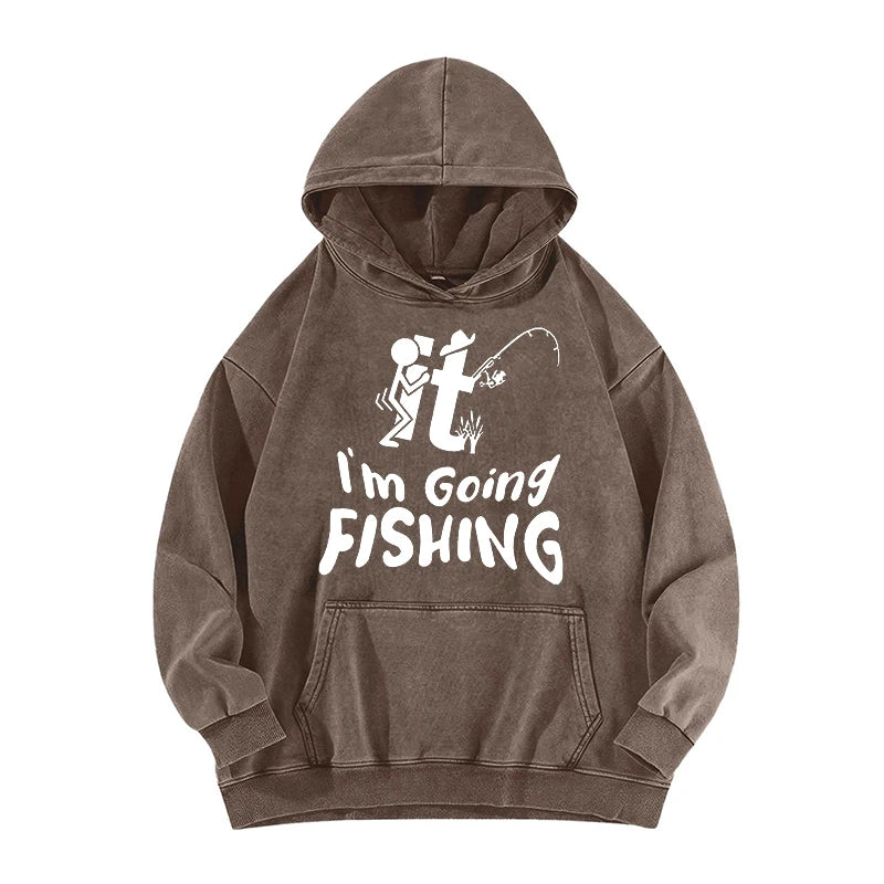 Men’s “I’m Going Fishing” Graphic Sweatshirt – Funny Gift for Anglers | Fall Long Sleeve Pullover | Fishing Life Apparel - Cast And Catch