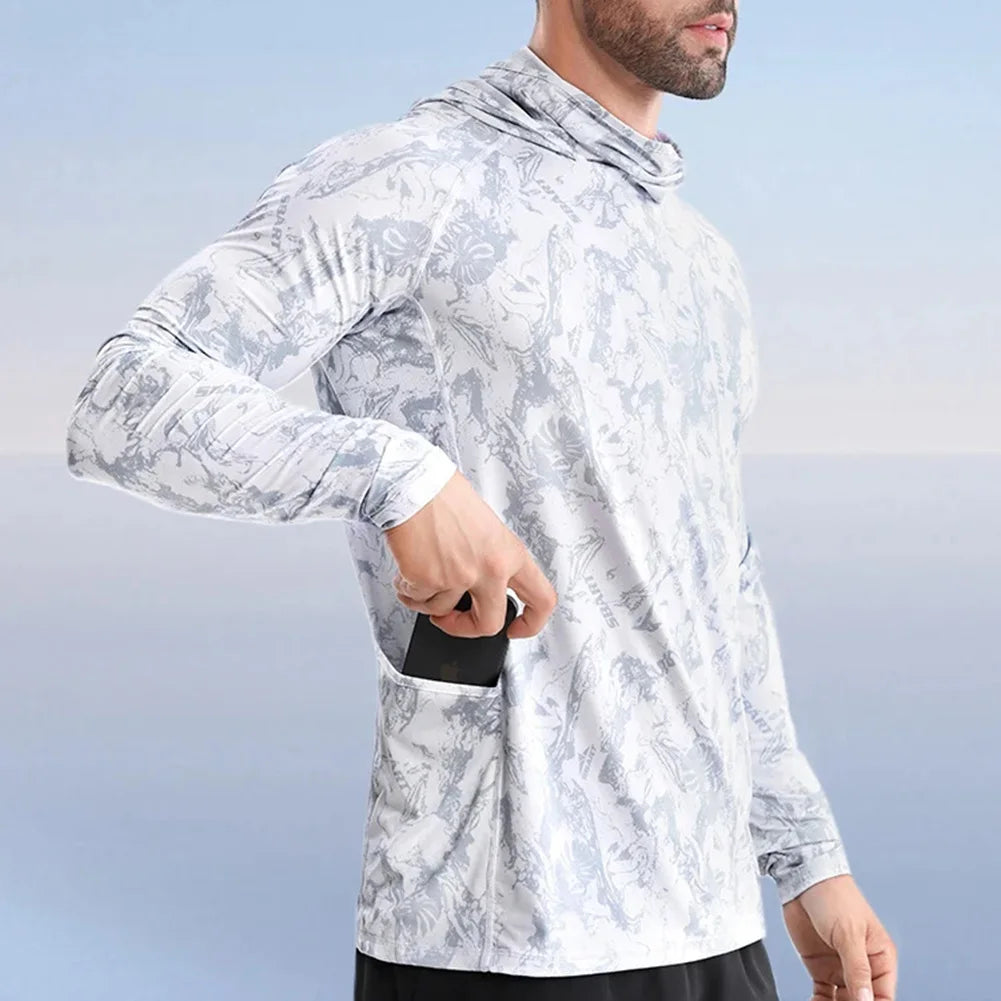 UPF50+ Fishing Shirt – Light, Thin & Breathable Hooded Rash Guard | Quick-Dry Fishing Apparel - Cast And Catch