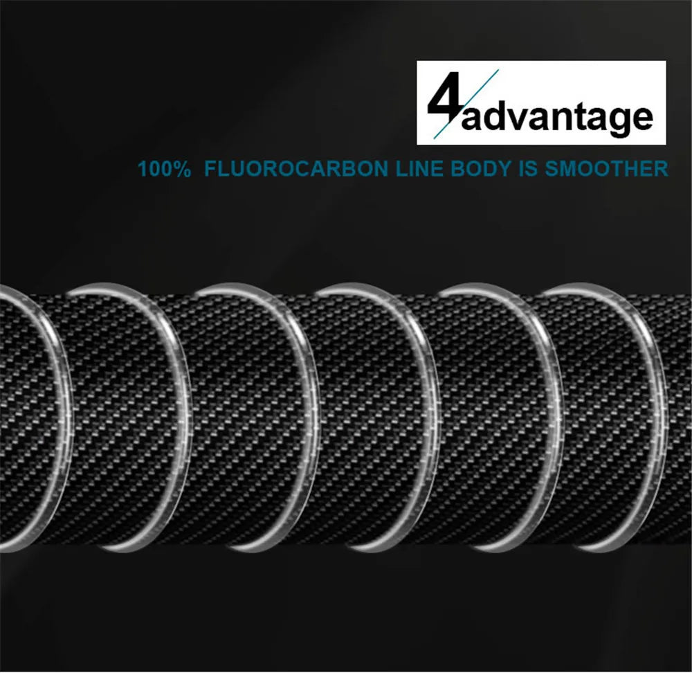 100m Fluorocarbon Fishing Line – Carbon Fiber | Bait & Fly Fishing | Sea & Wild Fishing | Outdoor Accessories & Tools - Cast And Catch