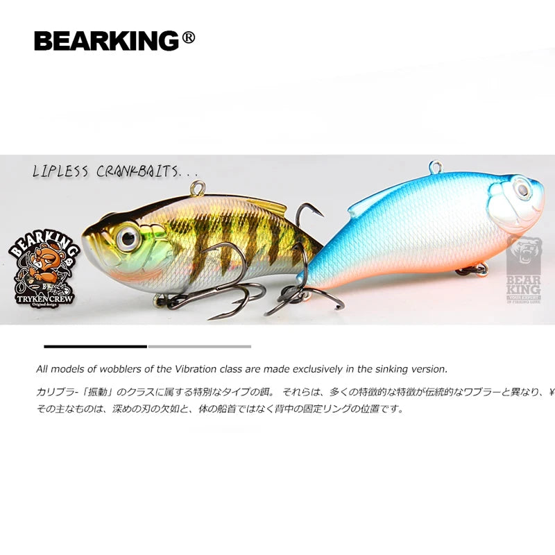 BEARKING Wobbler Lure – 7.5cm, 15g | Hard Crankbait | Artificial Bait for Pike, Bass & Trout - Cast And Catch