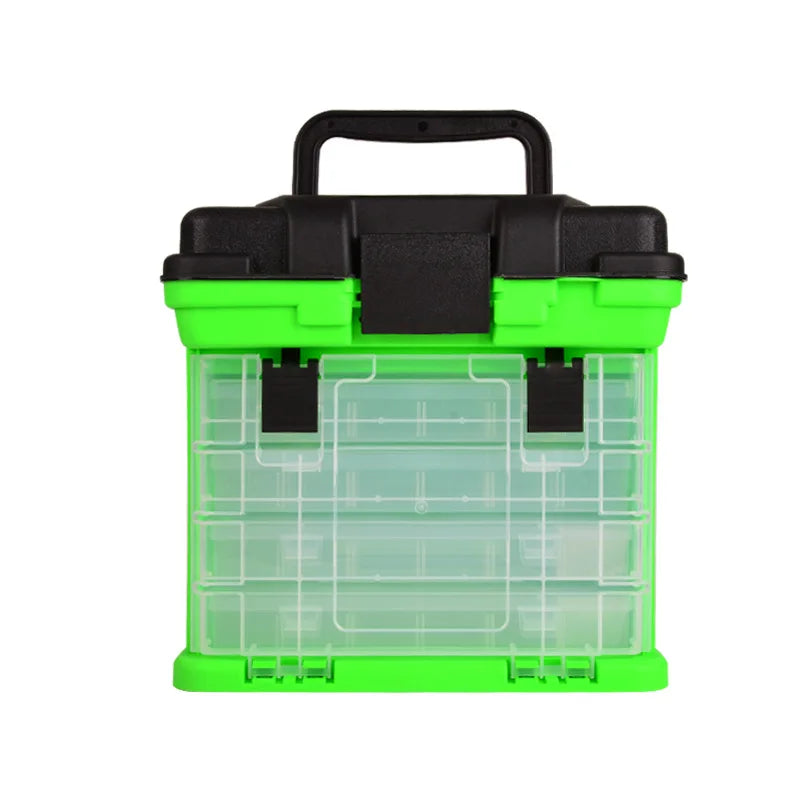 4-Layer Portable Fishing Tackle Box – Large Capacity | High-Strength Lure & Tool Storage with Handle - Cast And Catch