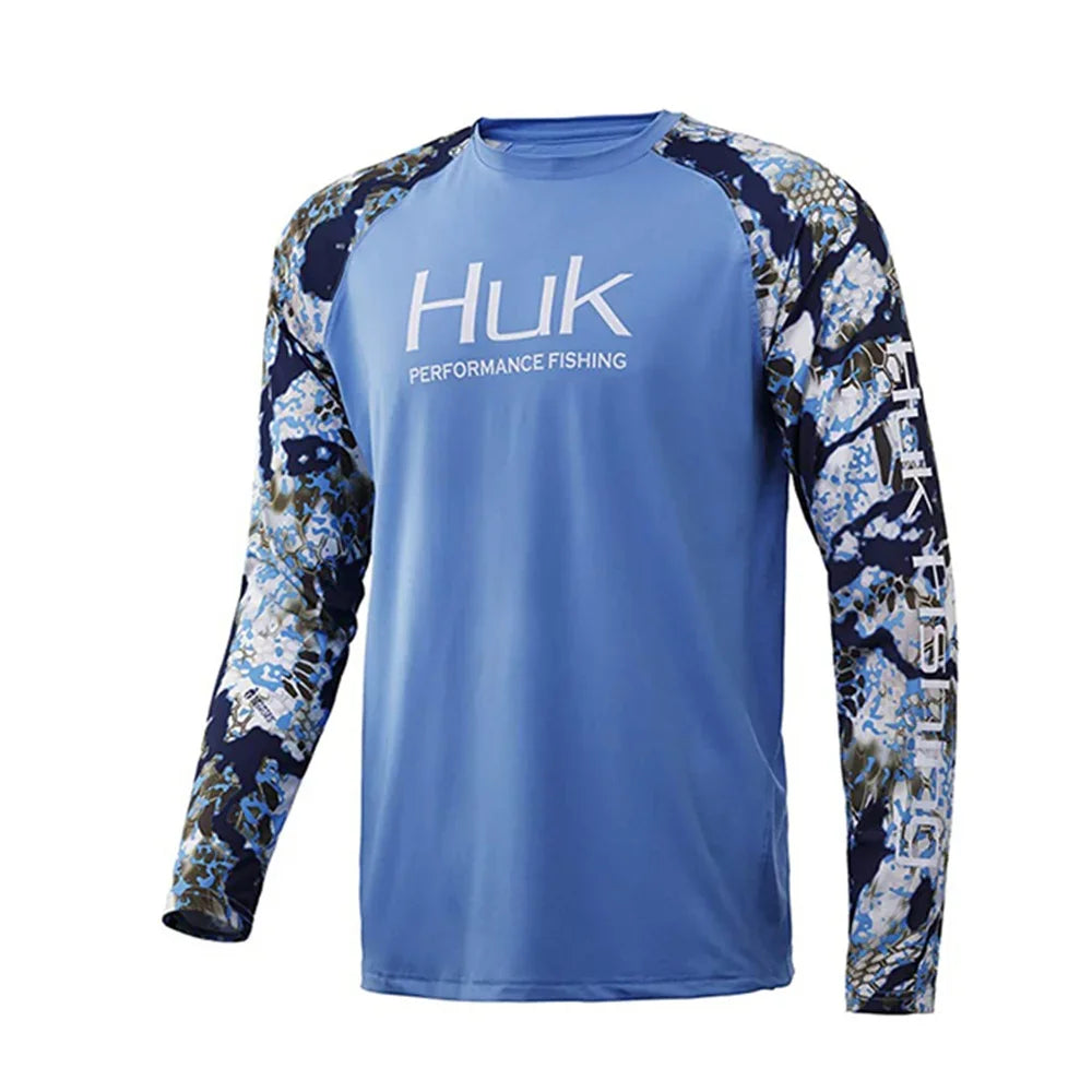 HUK Long Sleeve Fishing Shirt – UV Protection UPF50 | Men’s Outdoor Summer Jersey | Breathable Performance Fishing Clothing - Cast And Catch