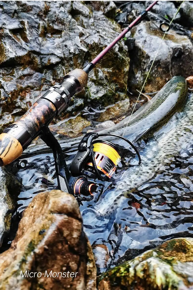 Kingdom Micro Monster Rod – 1.55m | Casting/Spinning | FUJI Guides | UL Power | Portable Travel Trout Fishing - Cast And Catch