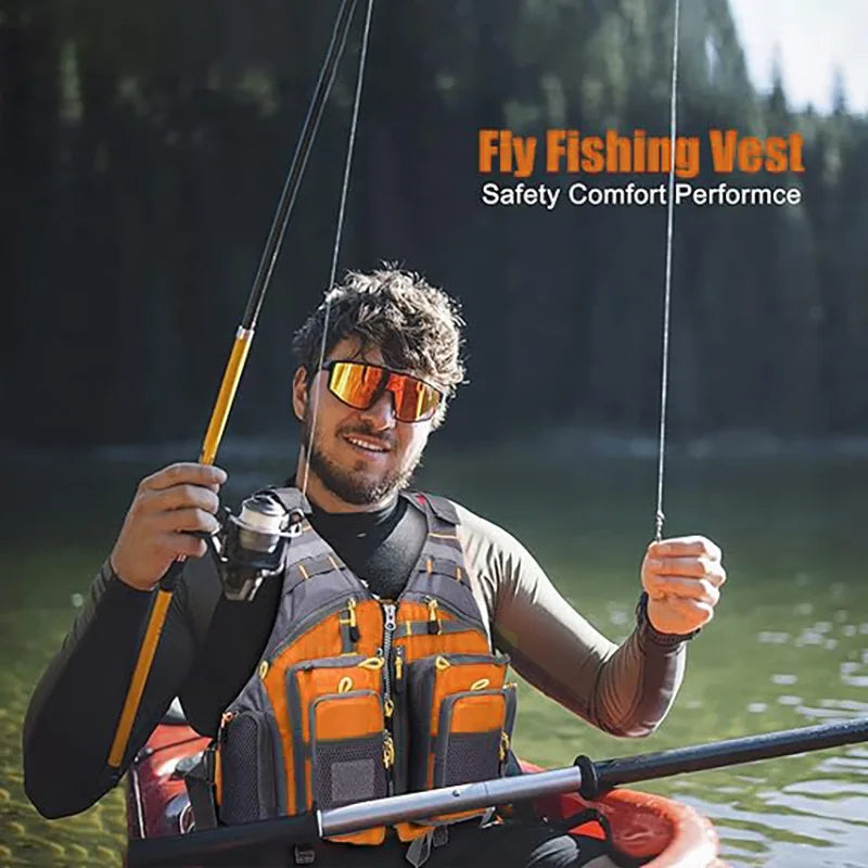 Adjustable Fly Fishing Vest – Unisex | Breathable Mesh Fabric | Quick-Drying | Outdoor & Fishing Activities - Cast And Catch