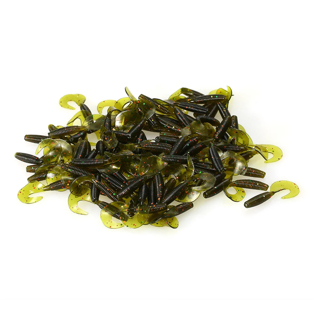 100pcs Fishing Lures – 4cm, 0.4g | Soft Silicone Baits | Wobbler Worms, Grubs & Swimbaits | Pike & Carp | Sea Fishing Accessories - Cast And Catch