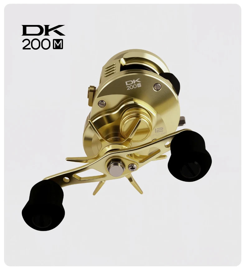 RUKE DK200 Metal Casting Reel – 15kg Drag | 10+1BB | 249g | Aluminum Alloy Handle with Rubber Knobs - Cast And Catch