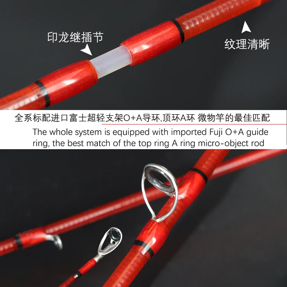 Aioushi Fully Hollow Multi-Section UD Fiberglass Trout Rod | Handcrafted Solid Wood Handle | Portable - Cast And Catch
