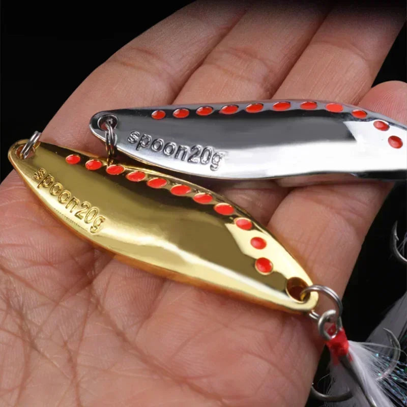 Metal VIB Leech Spinner Lures – 5–30g | Spoon Bait | Artificial | Bass, Pike & Perch Fishing Tackle - Cast And Catch