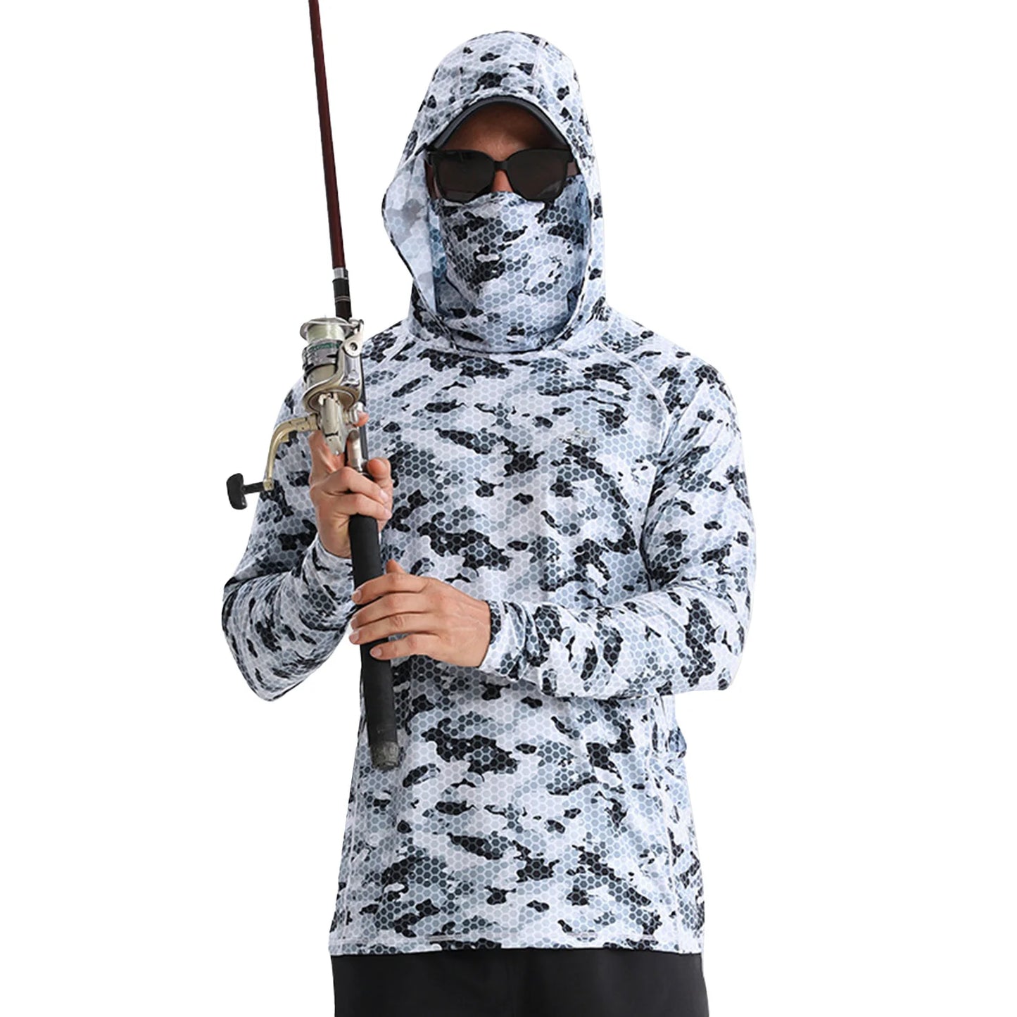 UPF50+ Fishing Shirt – Light, Thin & Breathable Hooded Rash Guard | Quick-Dry Fishing Apparel - Cast And Catch