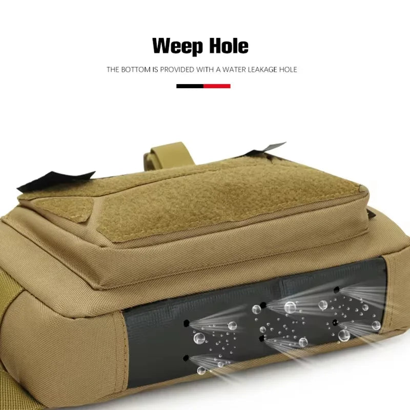 Men’s Camo Fishing Vest Bag – Utility Tackle Chest Pack | Waist Bag for Outdoor, Mountaineering, Camping, Hiking & Hunting - Cast And Catch