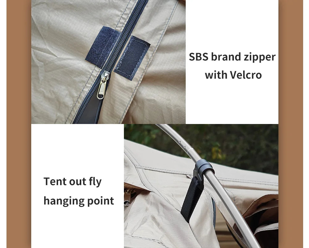 Fireproof Hot Tent – 2 Person Waterproof Dome | Stove Jack & Snow Skirt | Camping, Hiking, Hunting | 4-Season Winter Use - Cast And Catch