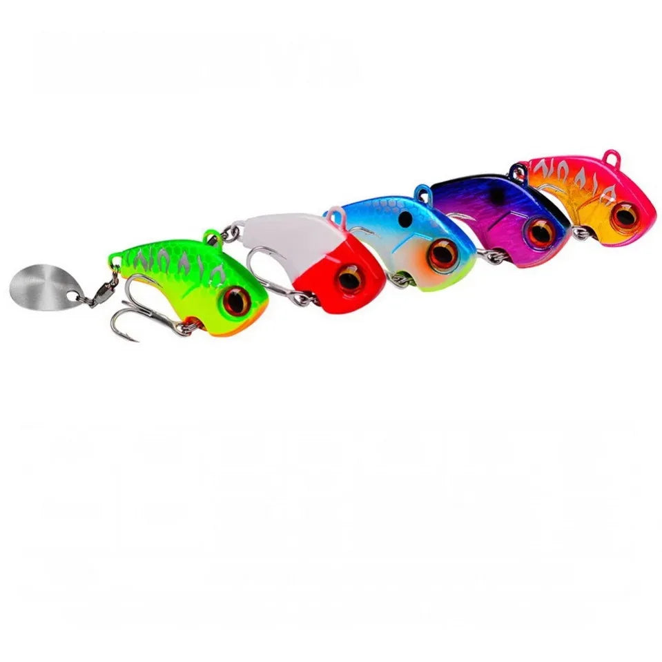 Rotating Metal VIB Lure – 6g, 15g, 28g | Vibration/Spinner/Spoon | Hard Bait | Winter Fishing | Artificial - Cast And Catch