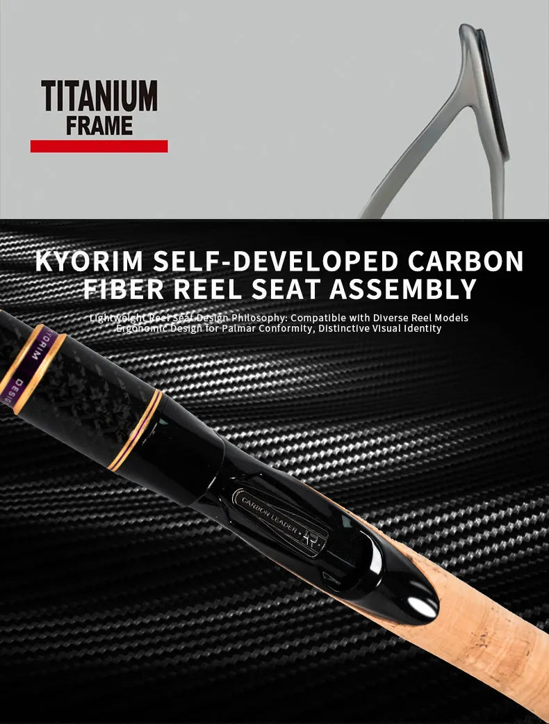 KYORIM ULTINA8 ZANDER Rod – 2 Sections | Spinning/Casting | FUJI SIC Guides | Carbon Reel Seat - Cast And Catch