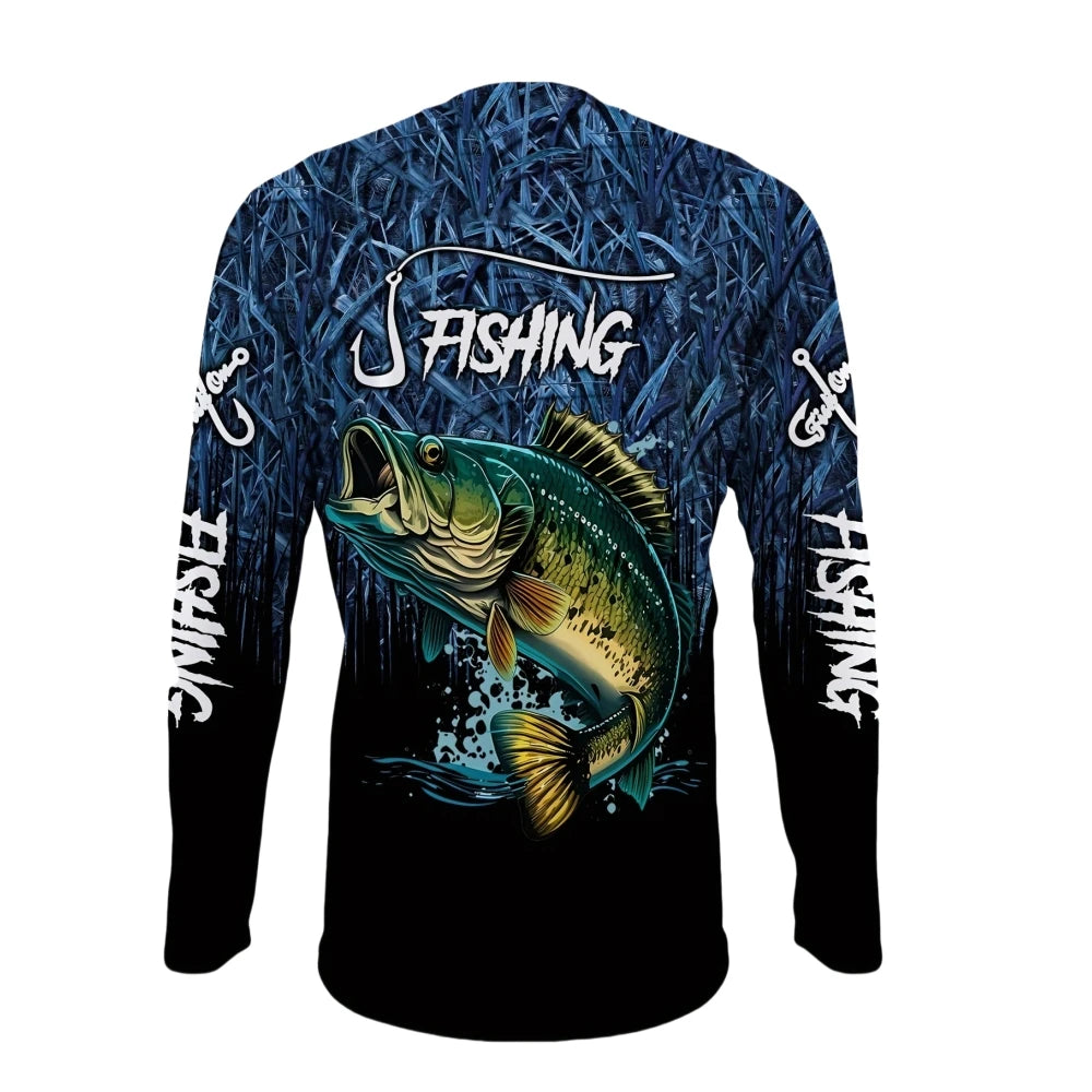 Men’s Long Sleeve Fishing T-Shirt – Autumn Streetwear | Crew Neck Pullover | Casual Outdoor Clothing - Cast And Catch