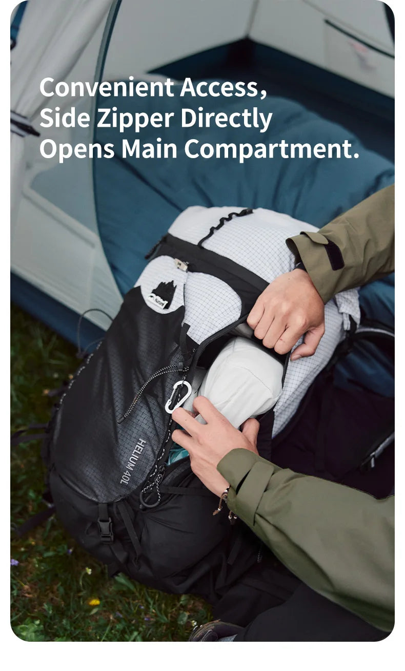 Naturehike 2025 Hiking Backpack – 40L Large Capacity | Ergonomic Design | Waterproof with Raincover | Travel & Trekking Bag - Cast And Catch