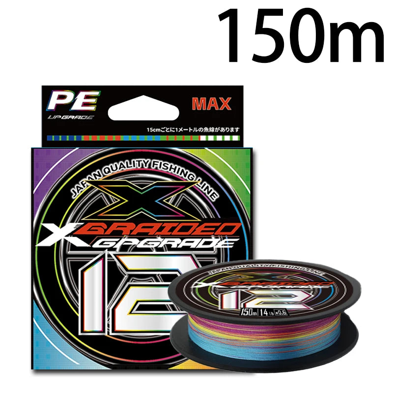 OBSEQUIO X12 Strands Braided PE Fishing Line – Freshwater & Saltwater | Japan YGK Multifilament Wire - Cast And Catch