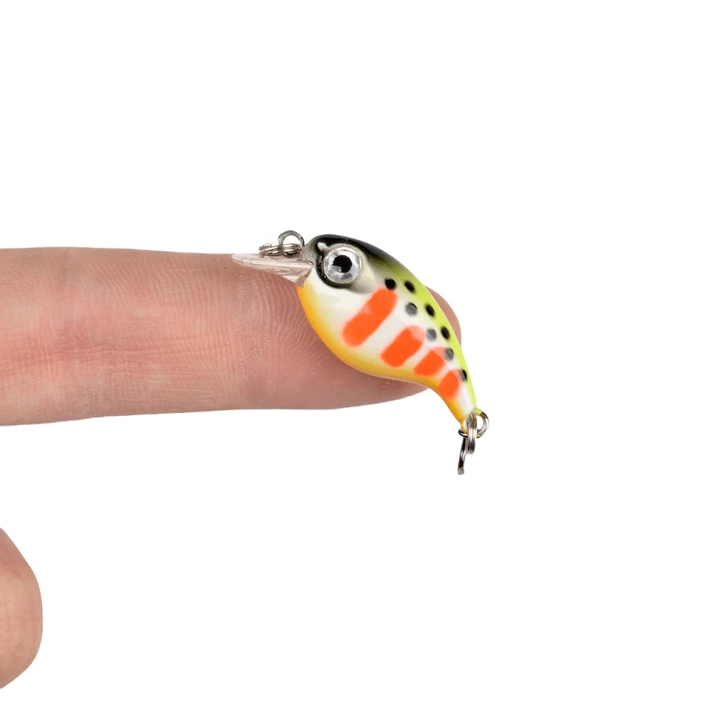 Mini Fishing Wobbler Lure – 2.1g | Floating Crankbait | Artificial Hard Bait for Pike, Walleye & Bass - Cast And Catch
