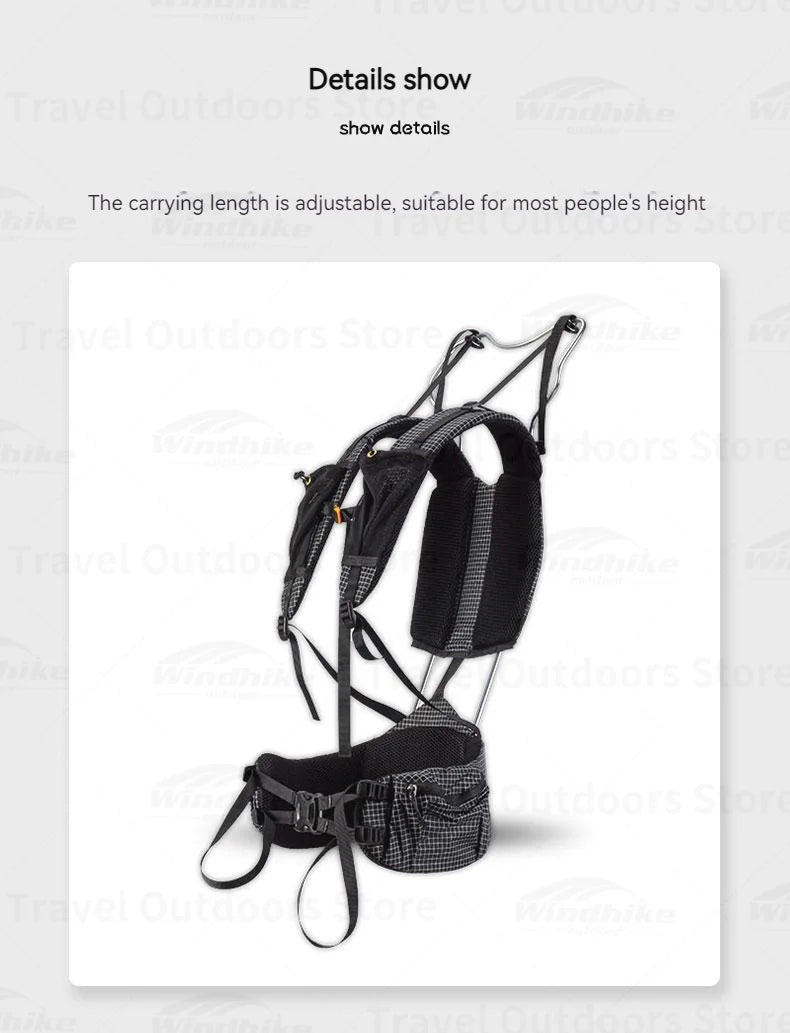 3F UL GEAR YUE Waterproof Backpack – 45+10L Ultralight | 1.1kg XPAC/UHMWPE | Rapid Adjustable, Large Capacity for Camping & Travel - Cast And Catch