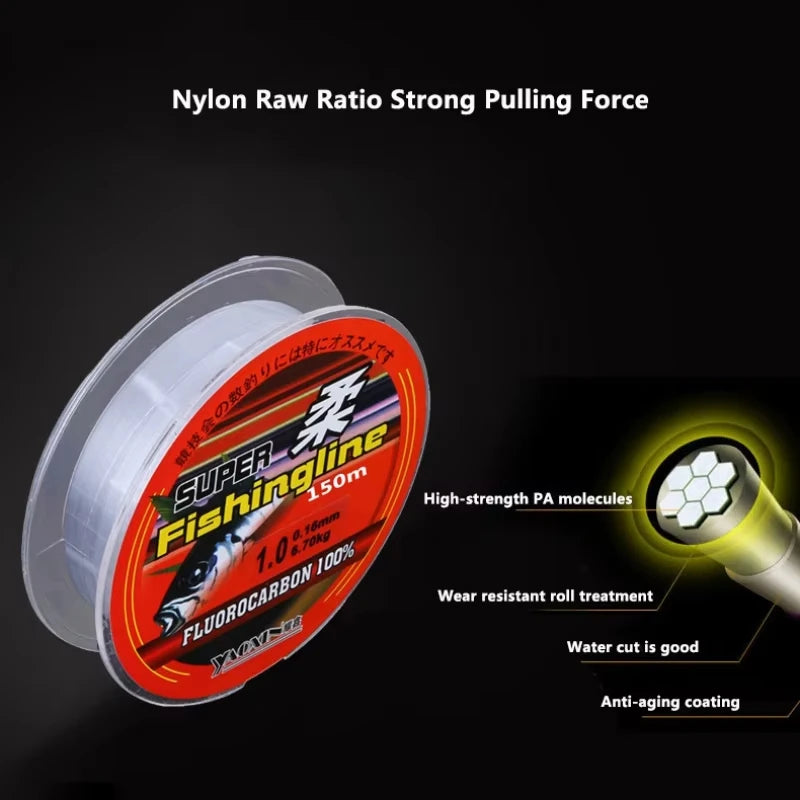 100/200m Super Strong Nylon Fishing Line – Transparent | Not Fluorocarbon | Fishing Accessories & Tackle - Cast And Catch