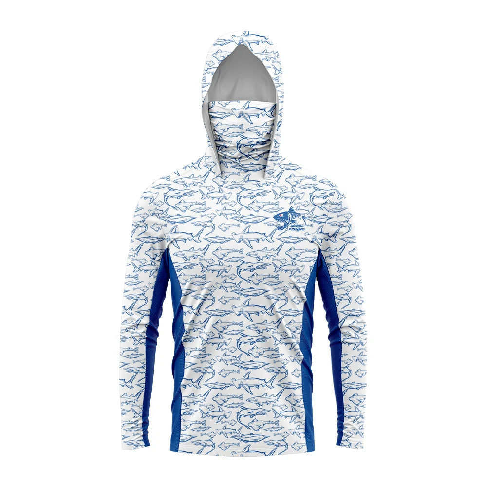 Men’s Outdoor Fishing Shirt – Long Sleeve Hooded Coat | UV Protection, Sunscreen & Anti-Mosquito | Breathable, Quick-Dry, Lightweight - Cast And Catch