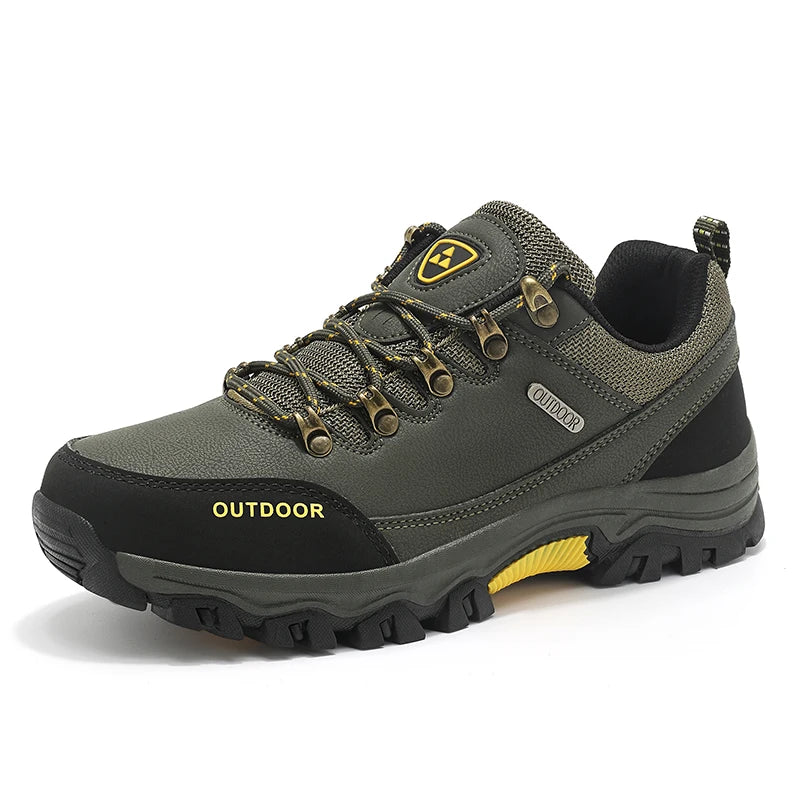 Men’s Waterproof Hiking Shoes – Low-Top Leather Boots | Outdoor Trekking, Walking & Trail Running Sneakers - Cast And Catch