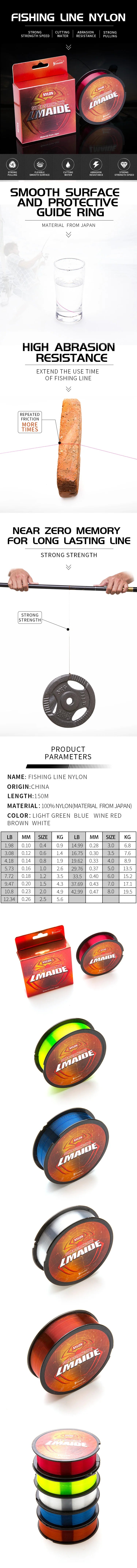 Lmaide 150m Monofilament Fishing Line – Nylon | Big Game Fishing - Cast And Catch