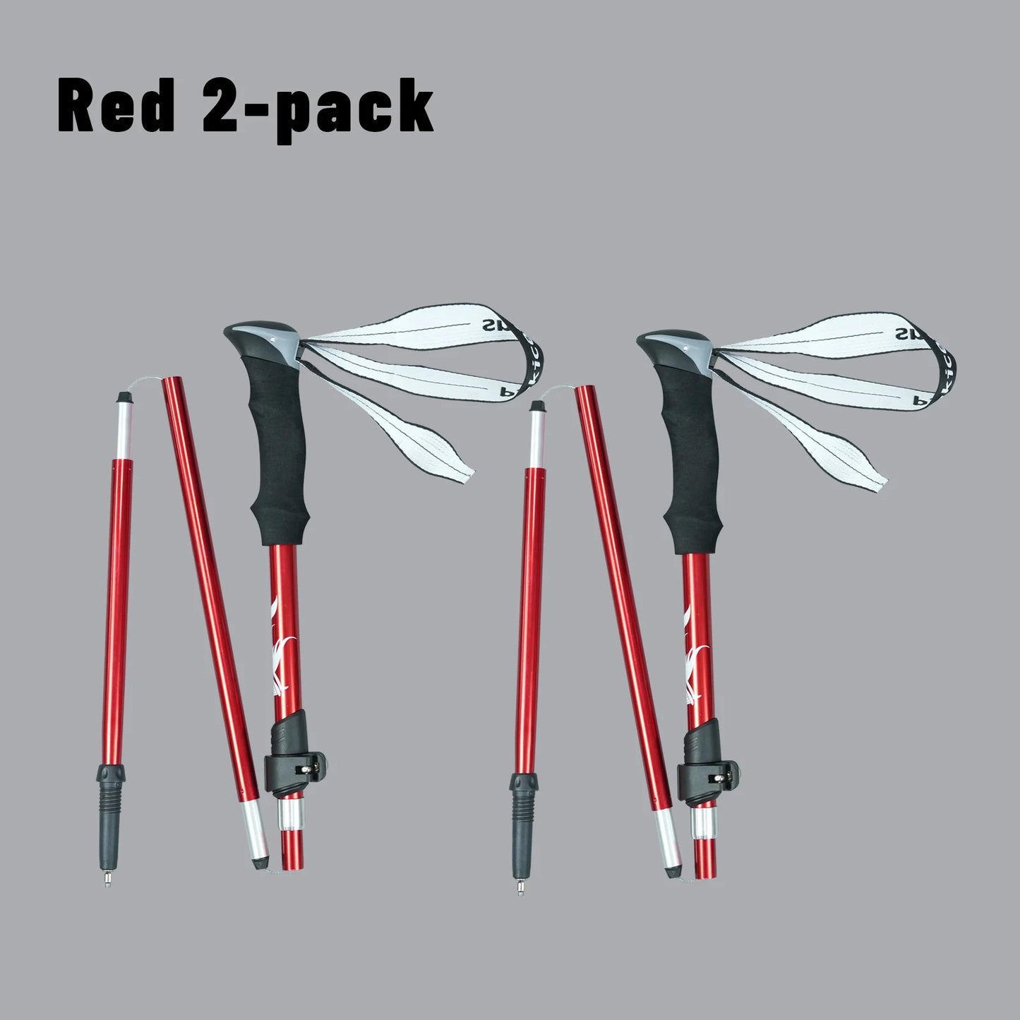 2pcs Hiking/Trekking Poles – Collapsible, Ultralight Folding Walking Sticks | For Men, Women & Seniors - Cast And Catch