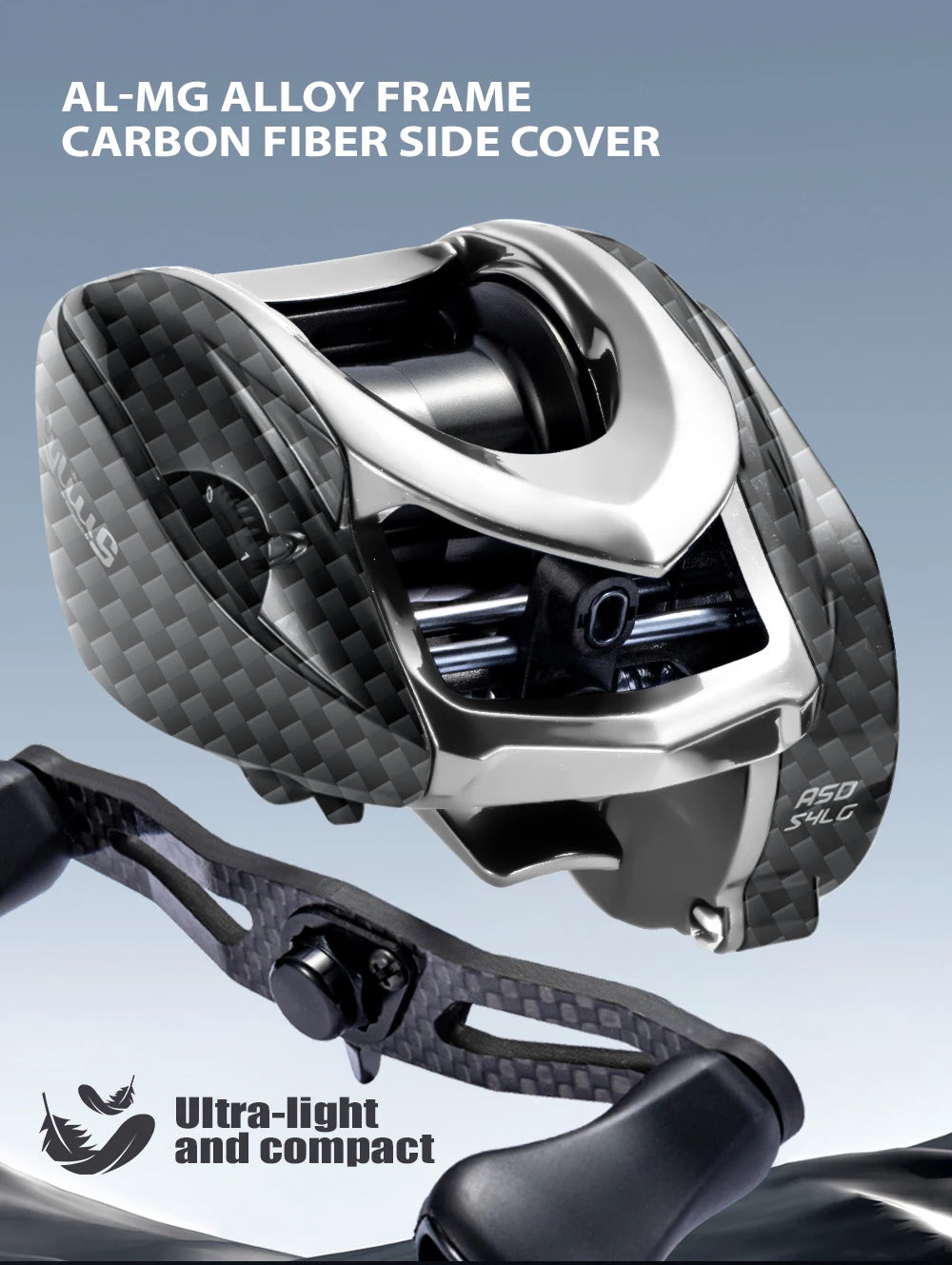 CYLIUS ASHMOON Alloy Baitcasting Reel – 8.1:1 High Gear Ratio | Max Drag 6kg | Long Handle | BFS / All-Purpose / Sea Fishing - Cast And Catch