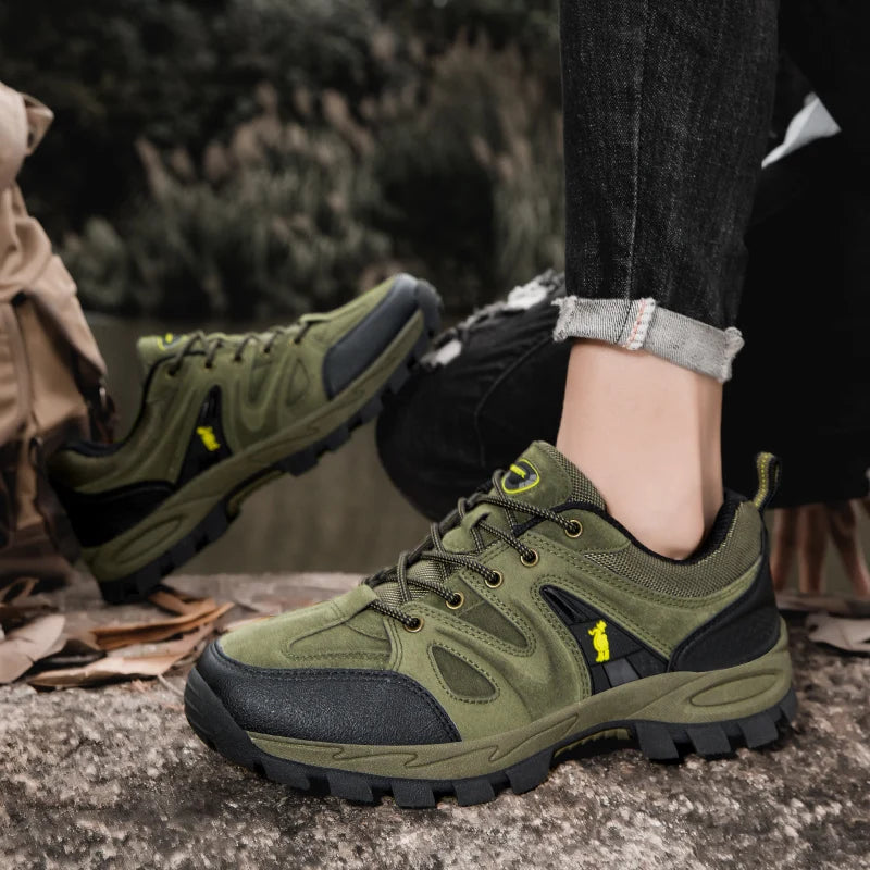 Men’s Hiking Shoes – Lightweight, Non-Slip & Waterproof | Comfy Mountain Climbing Sneakers | Wear-Resistant & Sporty - Cast And Catch