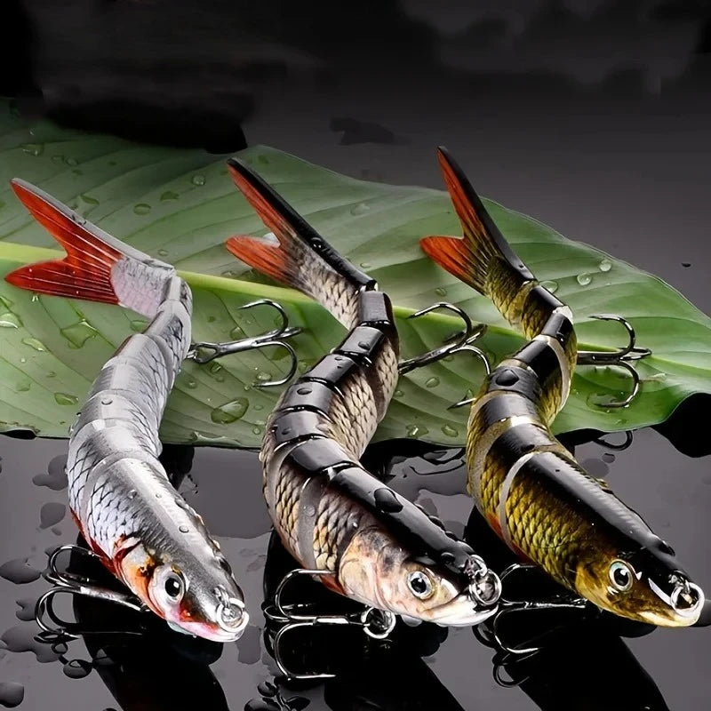 Multi-Jointed Swimbait Lure – Crank Bait | Slow Sinking Bionic Artificial | Freshwater & Saltwater | Trout & Bass - Cast And Catch